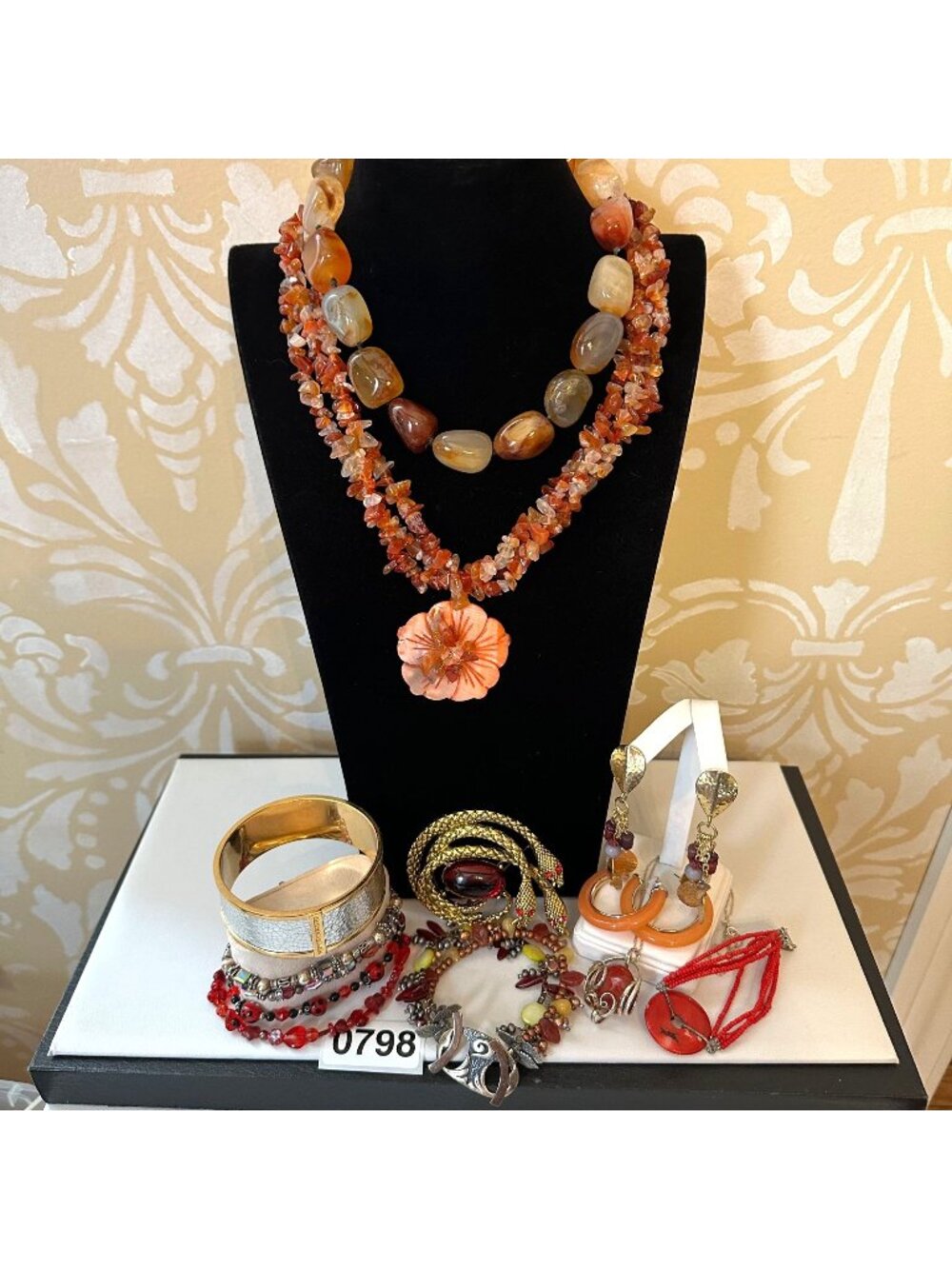 Jewelry Lot Vintage Modern Gemstones Mixed Metals Necklaces Bracelets Earrings